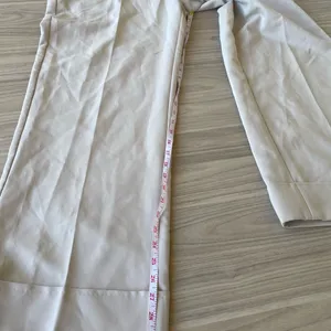 Abercrombie & Fitch Cream Wide-Leg Trousers thumbnail 9