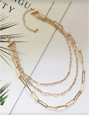 Gold Necklace Shein Layered thumbnail 4