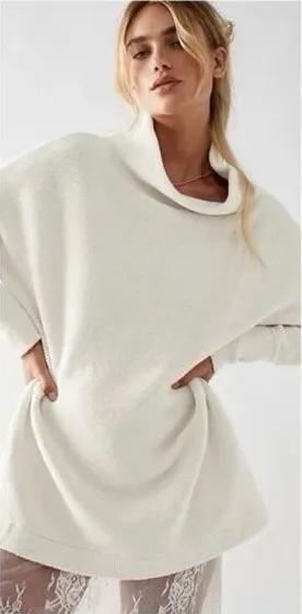 Free People Ivory Knit oversized sweater thumbnail 1