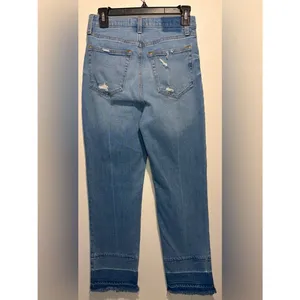 Abercrombie & Fitch Curve Love Ultra High Rise Ankle Straight Distressed 26 LONG thumbnail 2