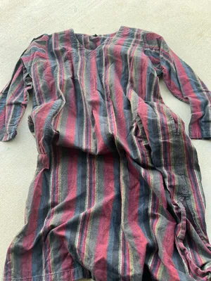 Vintage J.Peterman Striped V‎ Neck Maxi Dress Red Size L thumbnail 1
