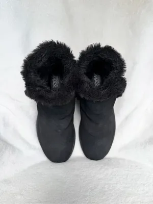 Skechers Boots Womens 9.5 On the Go Joy Bundle Up Winter Bootie 14610 Black Sued thumbnail 3