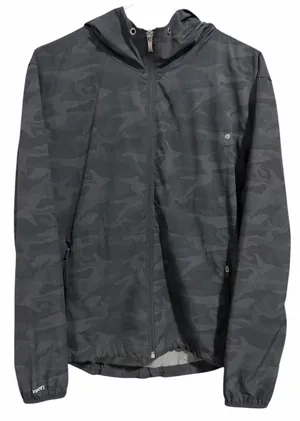 Vuori Outdoor Trainer Shell Hoodie Jacket‎ Black/Gray Camo Women's Size Medium thumbnail 1