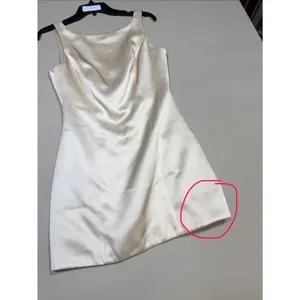 ASTR the Label Alisanne Satin Boat-Neck Bow Sleeveless Mini Dress Cream Small thumbnail 6