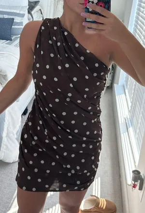 Abercrombie Brown Polka Dot Dress thumbnail 3