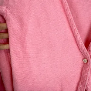 Avara‎ Jada Pink Braided Trim Knit Cardigan Size XS thumbnail 10