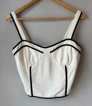 Sienna Sky Linen Blend Crop Tank Top thumbnail 1