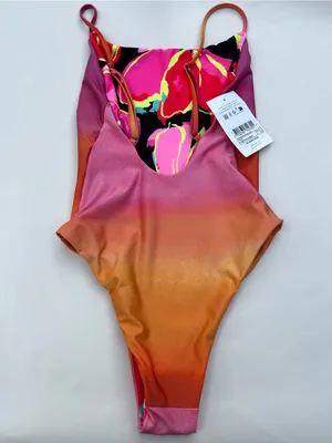 NWT Maaji Reversible Floral & Ombre One Piece Swimsuit Size Small thumbnail 3