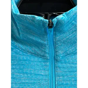 Nike Golf Dri-Fit blue quarter zip sweatshirt with subtle horizontal stripes thumbnail 4