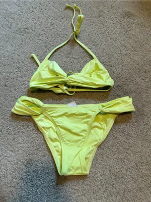 NWOT L*Space twist front bikini set lime extra small thumbnail 2