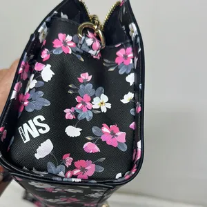 Steve Madden Black and Pink Floral Crossbody Bag thumbnail 6