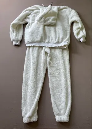 Boohoo teddy fleece lounge tracksuit set thumbnail 2