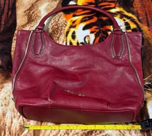 Michael Kors Elegant Red Leather Women's Bag thumbnail 1