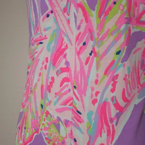 Lilly Pulitzer Amina Dress Sleeveless Designer Bright Floral Sz XS Pima Cotton thumbnail 9