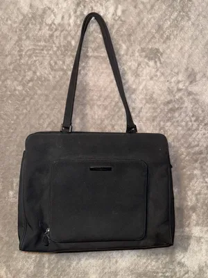 Villager A Liz Claiborne Company Black Structured Laptop Briefcase Tote thumbnail 1