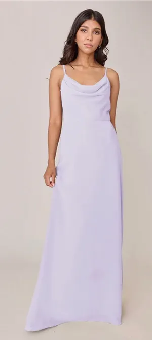 Revelry Nadia Chiffon Dress Light Lavender Size 8 NWT Bridesmaid Wedding Guest thumbnail 1