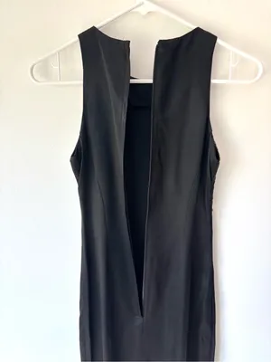 Vintage 1990s Jessica McClintock Gunne Sax Black Satin Formal Evening Gown thumbnail 7