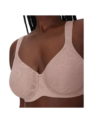 Bali Bra Size 38DD Nude Mesh Underwire Minimizer Coolest Smoothing Top‎ Classic thumbnail 2