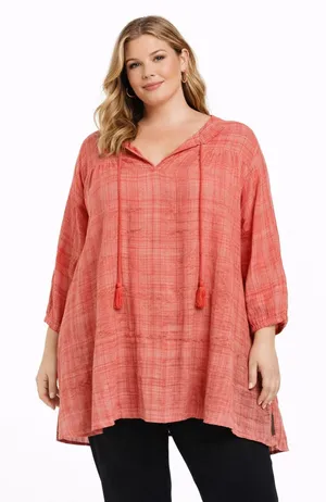 Roller‎ Rabbit Orange Embroidered 100% Cotton Tassel Blouse Preppy Womens Medium thumbnail 1
