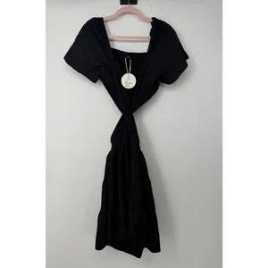 Anrabess Cutout Back Mini Dress Size Large Black thumbnail 3