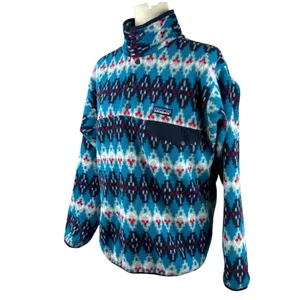Patagonia Synchilla Fleece Snap-T Pullover Forest Carpet Deep Sea Blue Small thumbnail 8