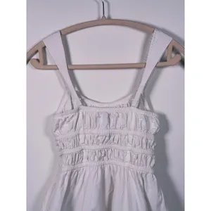 Sunday Best Martine Tiered Cotton Poplin Mini Dress XXS White Coquette Cottage thumbnail 6