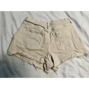 Universal Thread Womens Off-White High-Rise‎ Denim Shorts Size 12 thumbnail 4