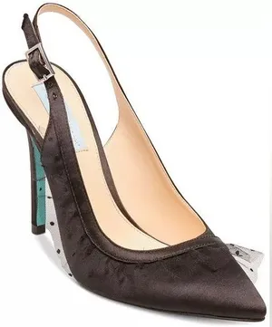 Betsey Johnson Blue Mia Lace Slingback Pumps Heels thumbnail 1