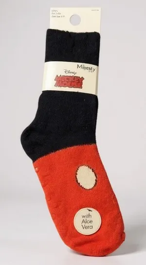 🆕Disney Mickey Mouse Spa Socks - Black and Red NWT thumbnail 1