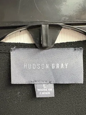 Hudson Gray Boutique Brand Black Cardigan W/ Ruffle Flutter Sleeves Size Large thumbnail 2
