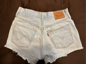 Levi's light wash denim shorts thumbnail 2