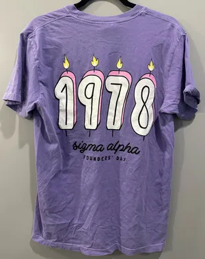 Comfort Colors Sigma Alpha Founders Day Tee thumbnail 2