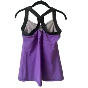 Lululemon tank top connected straps purple & gray sz S/M thumbnail 2