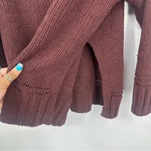 Aerie Maroon Turtleneck Sweater Size Small Boho Fall Cozy thumbnail 3