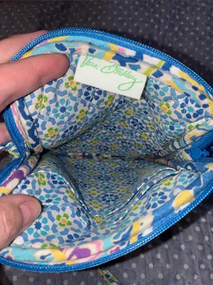 Vera Bradley Capri Blue Paisley Quilted Crossbody Bag Purse Blue, Green, Purple thumbnail 10