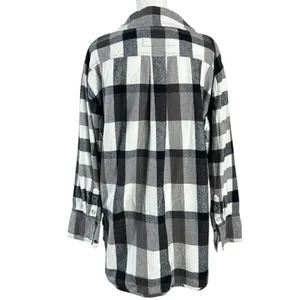 We The Free Free People Izzie Plaid Oversized Cargo Shirt Jacket Shacket Large Grunge 90s thumbnail 9