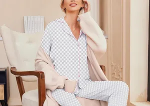 Ekouaer Polka Dot Pajama Top thumbnail 4