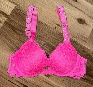 Victoria’s Secret barbiecore hot pink 32A push-up sequin bra thumbnail 1