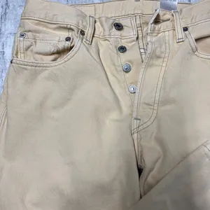 Levi's 501 button fly vanilla yellow cream 31x32 thumbnail 3