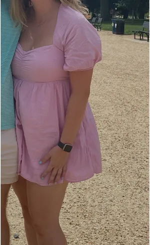 Abercrombie Pink Romper Tie Back Large thumbnail 3