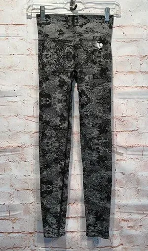 Womens best black camo leggings jacquard tights full length elastic waist thumbnail 1