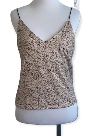 5/$30 🎈 Gaze large leopard print tank top‎ Tan thumbnail 1