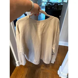 Aviator Nation Bolt Stitch Relaxed Crewneck Sweatshirt in sand women's large thumbnail 3