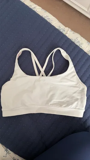 White Lululemon Energy Longline Bra thumbnail 3