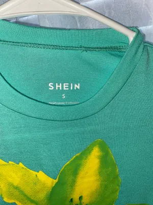 Flower Baby Tee Shein Green thumbnail 3