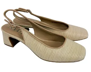 NYDJ Faelynn Slingback‎ Heels Raffia Woven Square Toe Size 9 thumbnail 1