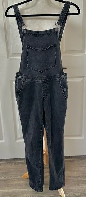 BDG washed black denim overalls thumbnail 1