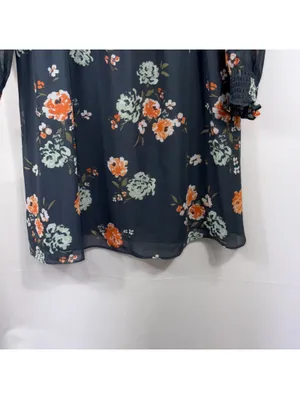 LOFT Floral Smocked Waist Dress Medium NWT thumbnail 4