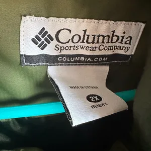 Columbia women’s 2X Omni Shield Coat Parka Ski Jacket Green Hooded Cinch waist thumbnail 5