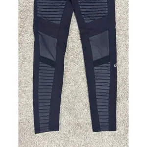 ALO YOGA 7/8 High Waist Black Moto Leggings Size Small thumbnail 4